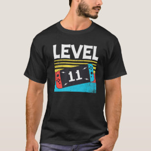 Camiseta Nivel 11 Nacimiento Niño Videojuegos de 11 años 11