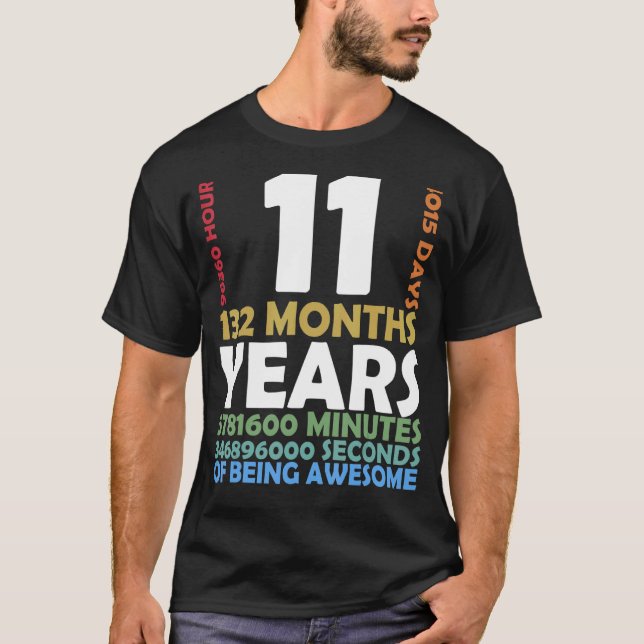 Camiseta Nivel 11 Videojuego desbloqueado 11º cumpleaños R (Anverso)