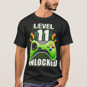 Camiseta Nivel 11 Videojuego desbloqueado 11º Jugador de Cu