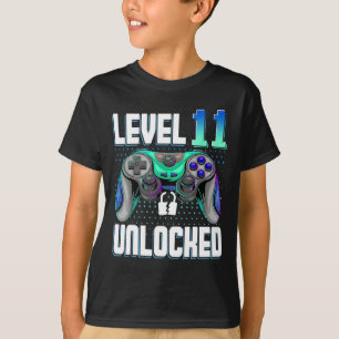 Camiseta Nivel 11 Videojuego desbloqueado 11º Jugador de Cu