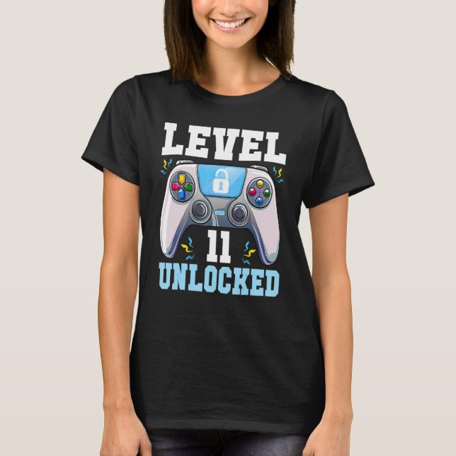 Camiseta Nivel 11 Videojuego desbloqueado 11º Jugador de Cu (Anverso)