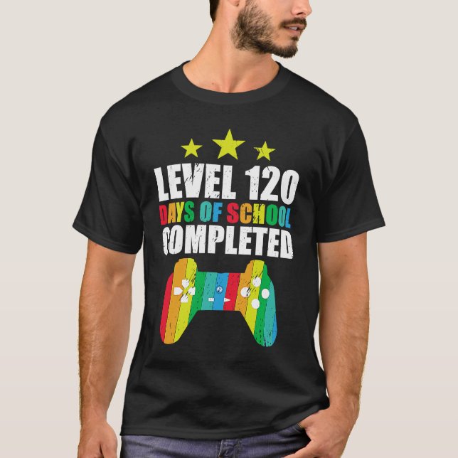 Camiseta Nivel 120 Días De Enseñanza Completados (Anverso)