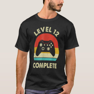 Camiseta Nivel 12.º Boda retro completo de 12 años