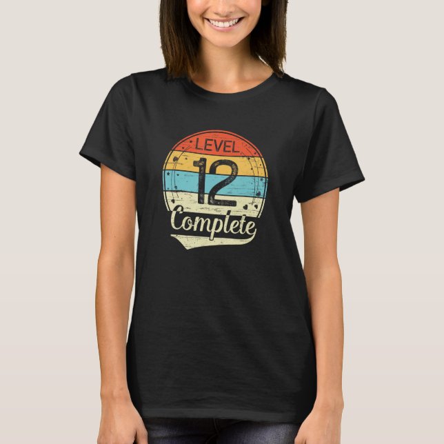 Camiseta Nivel 12 Aniversario Retro 12º Boda (Anverso)