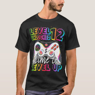 Camiseta Nivel 12 Cumpleaños desbloqueado 12 años Jueves 12