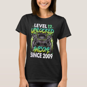 Camiseta Nivel 12 desbloqueado increíble desde 2009 12º cum