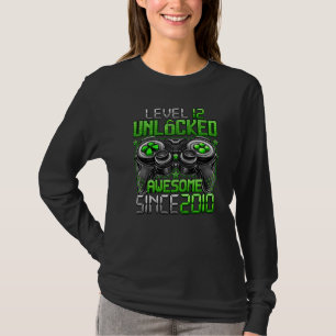 Camiseta Nivel 12 desbloqueado increíble desde 2010 12º cum