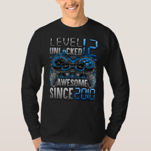 Camiseta Nivel 12 desbloqueado increíble desde 2010 12º cum
