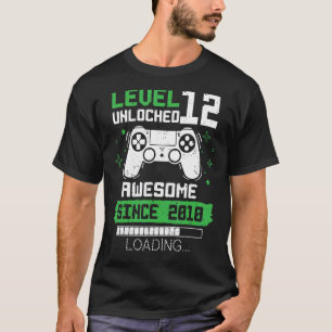 Camiseta Nivel 12 desbloqueado increíble desde 2010 Gamer 1