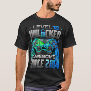 Camiseta Nivel 12 Desbloqueado Increíble Desde 2014 12º