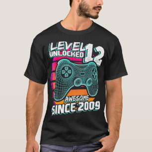 Camiseta Nivel 12 Desbloqueados Impresionante Juego de Vide