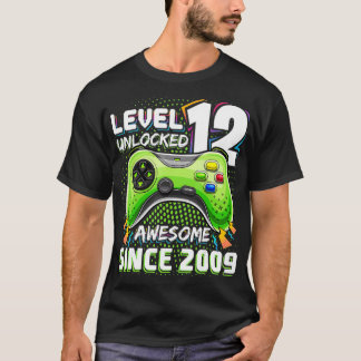 Camiseta Nivel 12 Desbloqueados Impresionante Juego de Vide