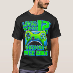 Camiseta Nivel 12 Desbloqueados Impresionante Juego de Vide