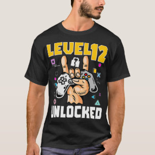Camiseta Nivel 12 Desbloqueados Impresionante videojuego 12