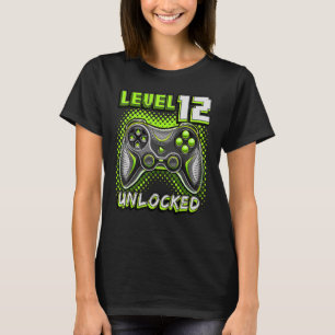 Camiseta Nivel 12 Juego de video desbloqueado 12º Jugador d