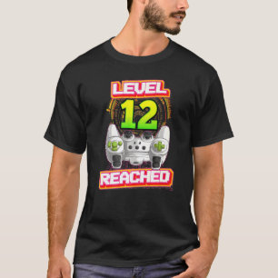 Camiseta Nivel 12 Logró el videojuego 12º cumpleaños