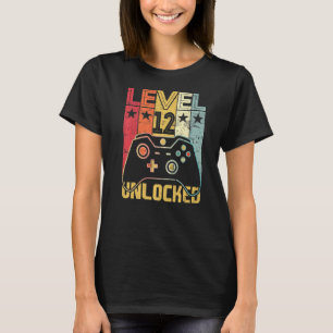 Camiseta Nivel 12 Video Gamer desbloqueado 12 cumpleaños 12
