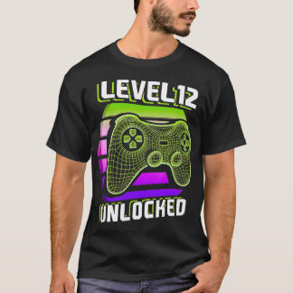 Camiseta Nivel 12 Videojuego desbloqueado 12th Birthday Gam