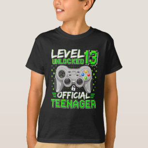 Camiseta Nivel 13 Adolescente oficial desbloqueado 13º cump