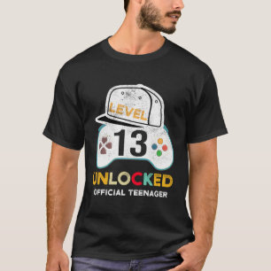 Camiseta Nivel 13 Adolescente Oficial Desbloqueado 13º Cump