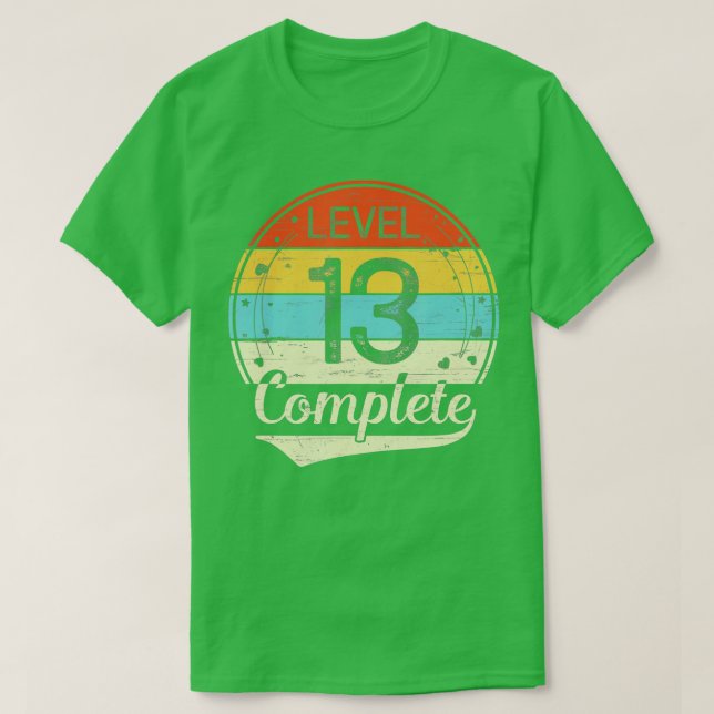 Camiseta Nivel 13 Completo 13º Aniversario Boda Regalo Hi (Diseño del anverso)