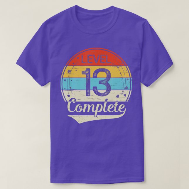 Camiseta Nivel 13 Completo 13º Aniversario Boda Regalo Hi (Diseño del anverso)
