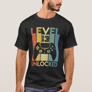 Camiseta Nivel 13 Cumpleaños Desbloqueado De 13 Años Es Mi 