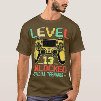 Camiseta Nivel 13 Desbloqueado 13º video regalo de cumpleañ