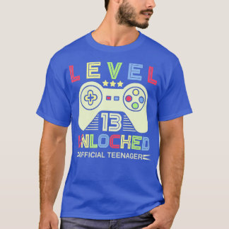 Camiseta Nivel 13 Desbloqueado 13º video regalo de cumpleañ