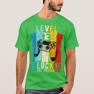 Camiseta Nivel 13 Desbloqueado 13º video regalo de cumpleañ