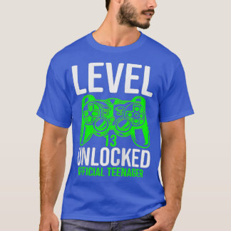 Camiseta Nivel 13 Desbloqueado 13º video regalo de cumpleañ