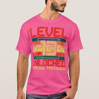 Camiseta Nivel 13 Desbloqueado 13º video regalo de cumpleañ