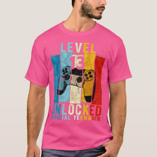 Camiseta Nivel 13 Desbloqueado 13º video regalo de cumpleañ