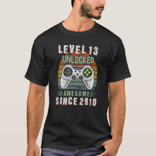 Camiseta Nivel 13 Desbloqueado desde 2010 Trece 13 años