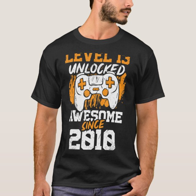 Camiseta Nivel 13 Desbloqueado desde el Bi de Videojuegos d (Anverso)