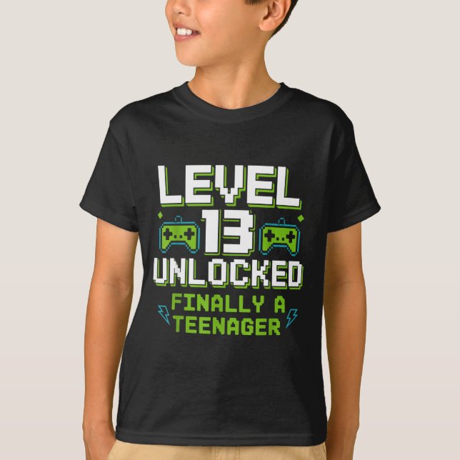 Camiseta Nivel 13 desbloqueado finalmente cumpleaños 13 de  (Anverso)