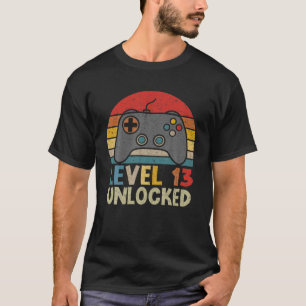 Camiseta Nivel 13 Desbloqueado Gracioso Video Gamer 13º Cum