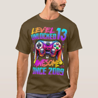 Camiseta Nivel 13 desbloqueado increíble desde 2009 13º cum