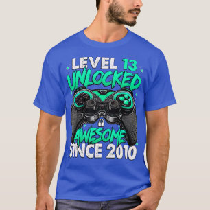 Camiseta Nivel 13 desbloqueado increíble desde 2010 13º cum