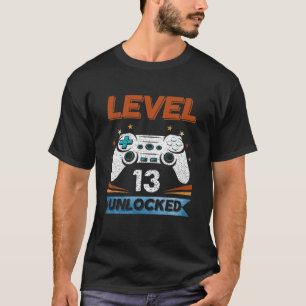 Camiseta Nivel 13 Desbloqueado T 13Th Video Gamer 2008 Boys