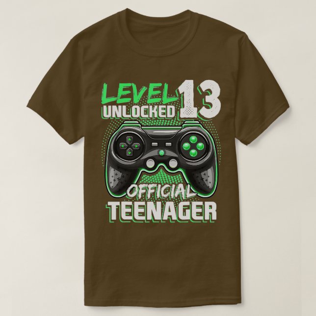 Camiseta Nivel 13 Desbloqueados 13º regalo de cumpleaños de (Diseño del anverso)