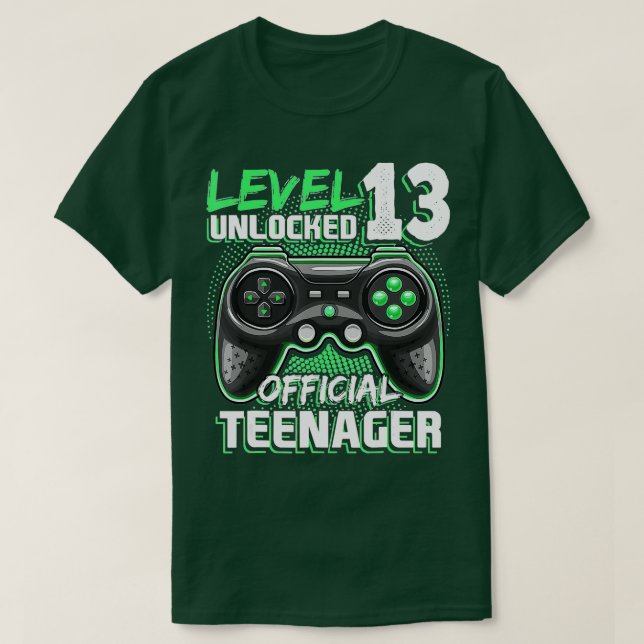 Camiseta Nivel 13 Desbloqueados 13º regalo de cumpleaños de (Diseño del anverso)