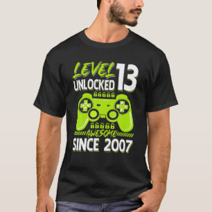 Camiseta Nivel 13 Desbloqueados Impresionante Juego de Vide