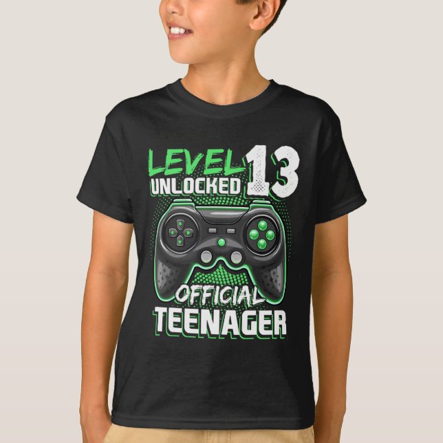 Camiseta Nivel 13 Juego de video oficial de adolescentes si (Anverso)