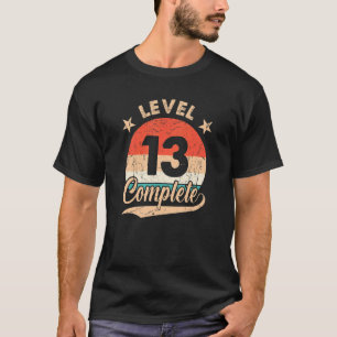 Camiseta Nivel 13 Retro Completo 13º Aniversario Boda De O