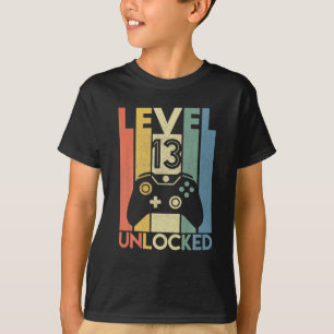 Camiseta Nivel 13 Video jugador divertido desbloqueado 13 c