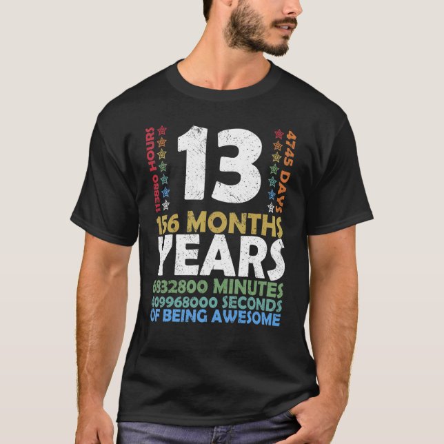 Camiseta Nivel 13 Videojuego desbloqueado 13º cumpleaños R (Anverso)