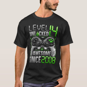 Camiseta Nivel 14 desbloqueado increíble desde 2008 14º cum