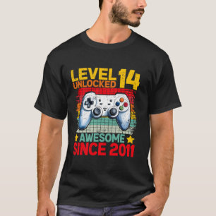 Camiseta Nivel 14 desbloqueado increíble desde 2011 14º cum