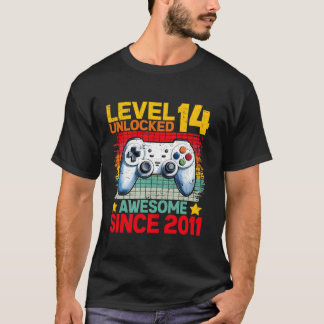Camiseta Nivel 14 desbloqueado increíble desde 2011 14º cum
